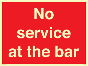No service at the bar